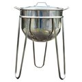 Bayou Classic Kettle with Stand, 8 gal Capacity, Stainless Steel 800-108